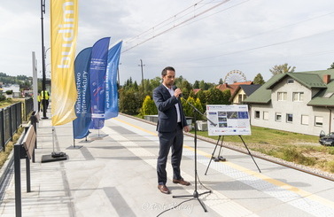 2025-08-29- Pociągi wracają do Rabki-Zdroju! Briefing prasowy na stacji kolejowej w Rabce-Zdroju