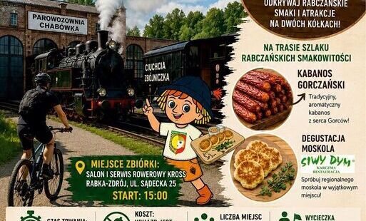 Zdjęcie do Rabczańskie Rowerowanie powraca. W czwartek wycieczka do Parowozowni Chab&oacute;wka i regionalne smaki na trasie