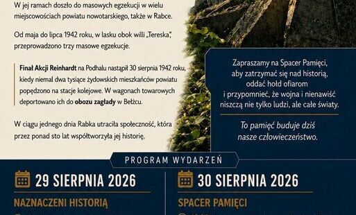 Zdjęcie do Spacer Pamięci w Rabce-Zdroju. Dwa dni refleksji nad historią i pamięcią o ofiarach Holokaustu