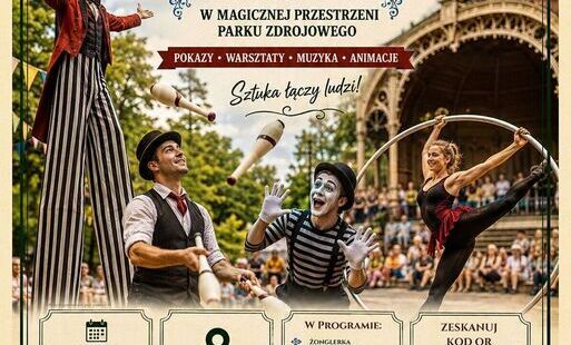 Zdjęcie do Rabka-Zdr&oacute;j stanie na szczudłach. Festiwal Letniej Szkoły Artyst&oacute;w Ulicznych