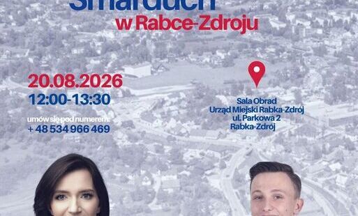 Zdjęcie do Dyżur poselski Weroniki Smarduch w Rabce-Zdroju. Mieszkańcy będą mogli porozmawiać o ważnych sprawach