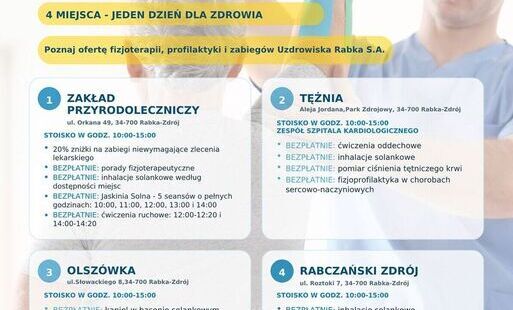 Zdjęcie do Bezpłatne zabiegi, porady i zajęcia. Uzdrowisko Rabka zaprasza na Światowy Dzień Fizjoterapii
