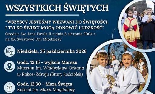 Zdjęcie do III Rabczański Marsz Wszystkich Świętych. Uczestnicy przejdą od zabytkowego kościoła do św. Marii Magdaleny