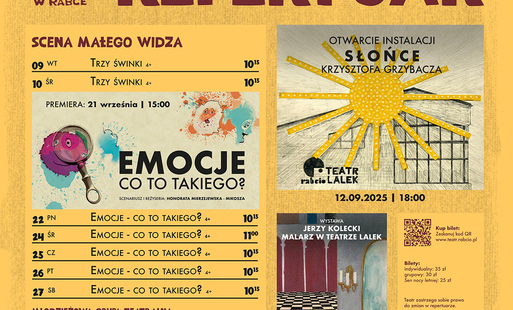Zdjęcie do Wrześniowy repertuar Teatru Lalek &bdquo;Rabcio&rdquo;